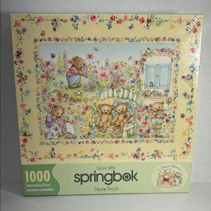 Springbok Teddy Bear Jigsaw Puzzle “In the Garden”- 1000 Pieces -Unopened-